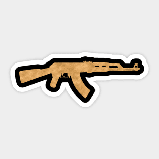 Gold AK47 Rifle Sticker